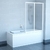 Штора для ванны Ravak VS2 105, профиль белый витраж Rain витраж Rain