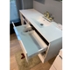 Тумба над пральною машиною Fancy Marble Vivara 1500 L/R з раковиною Lauretta сірий матовий сірий матовий
