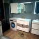 Тумба над пральною машиною Fancy Marble Vivara 1500 L/R з раковиною Lauretta сірий матовий сірий матовий