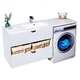 Тумба над пральною машиною Fancy Marble Vivara 1500 L/R з раковиною Lauretta білий глянець білий глянець