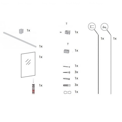 Держатель душевой стенки Ravak W Set Wall/Corner 80/90/100 W SET-90 хром W SET-90 хром