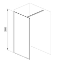 Неподвижная душевая стенка Ravak Walk-In Wall-100 профиль алюминий профиль черный
