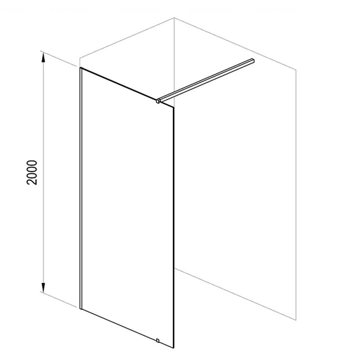 Неподвижная душевая стенка Ravak Walk-In Wall-100 профиль алюминий профиль алюминий