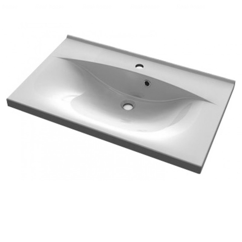 Тумба Fancy Marble Borneo 800 з раковиною Yonna (Borneo + 0608101) біла глянець біла глянець