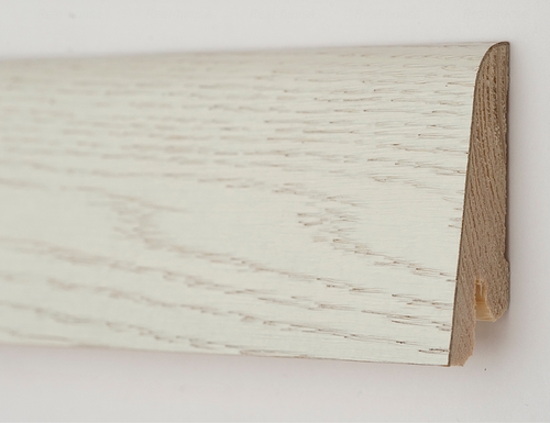 Плинтус деревянный шпонированный Ключук Рустик 2200х60х19 мм Дуб арктик Дуб арктик
