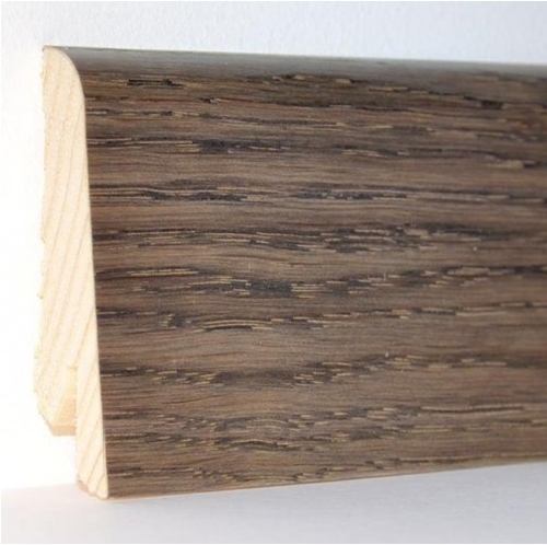 Плинтус деревянный шпонированный Ключук Евро Дуб базальт Дуб базальт