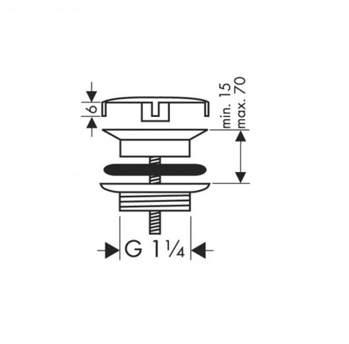 Донний клапан для умивальників Hansgrohe (50001000)