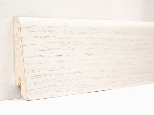 Плинтус деревянный шпонированный Ключук Евро Дуб белый 2200/2400 мм Дуб белый 2200/2400 мм