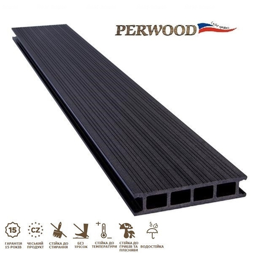 Терасна дошка Perwood Home Ебоніт 4000х147х28 мм