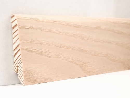 Плинтус деревянный шпонированный Ключук Евро Ясень выбеленный Ясень выбеленный