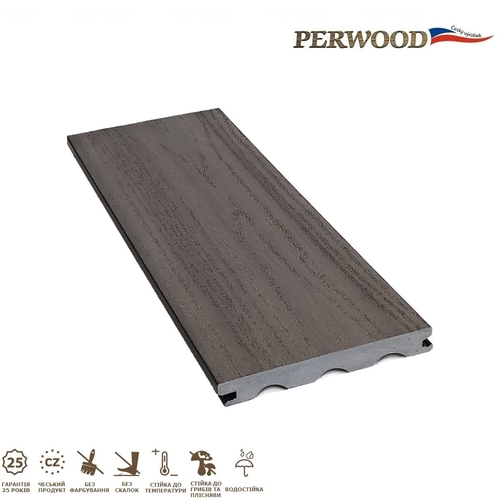 Терасна дошка Perwood COUNTRY Grand Massive Plus Сірий камінь 4000х162х21 мм