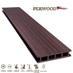 Террасная доска Perwood Home Темный каштан 4000х147х28 мм