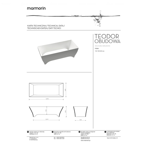 Панель для ванни Marmorin Teodor (P_W_084_04_1800)