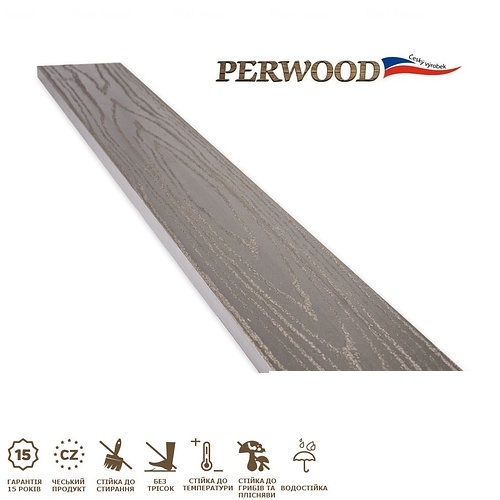 Плінтус Perwood 4000х71х11 мм сірий камінь сірий камінь