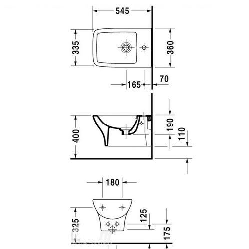 Биде подвесное Duravit PuraVida