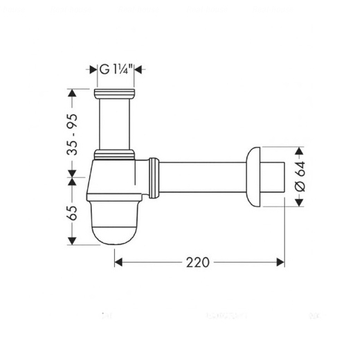 Сифон-стакан для біде Hansgrohe (55213000)