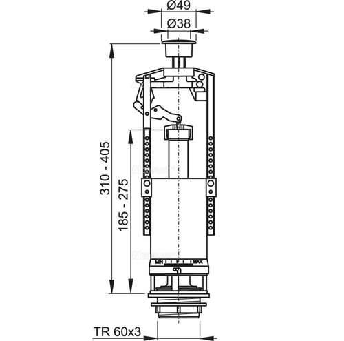 Зливний механізм Alca plast A06