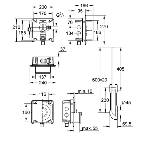 Змивний пристрій для унітазів Grohe 37048000