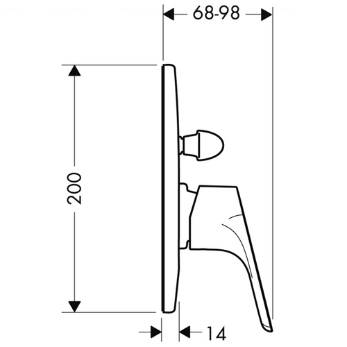 Змішувач для ванни та душу Hansgrohe Focus E (31947000)